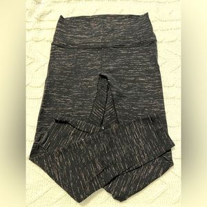 Lululemon Black with Pink Streaked Leggings